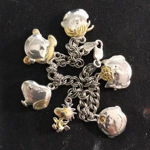 Vintage Rare UFS Charlie Brown Gang Charm Bracelet
